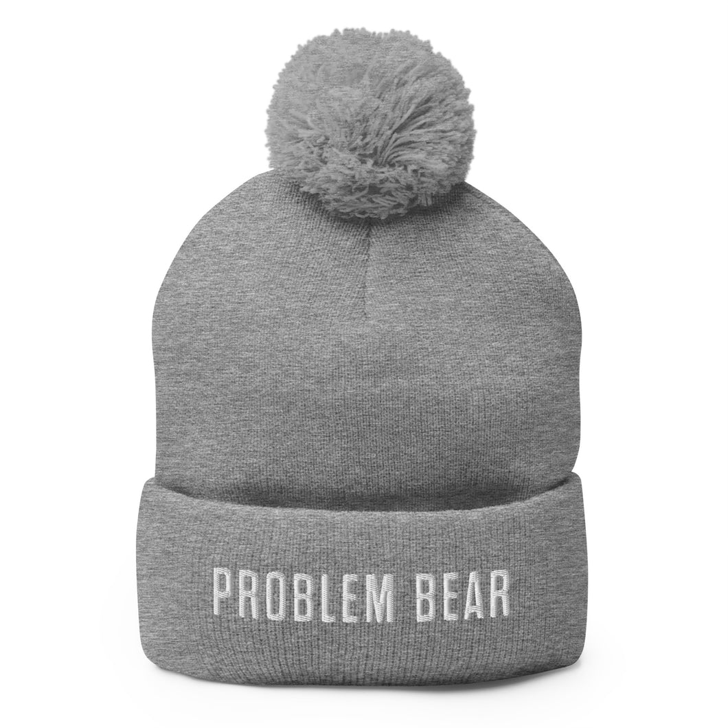 Pom-Pom Beanie (Heather Gray)